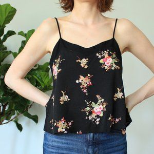 black floral crop top
